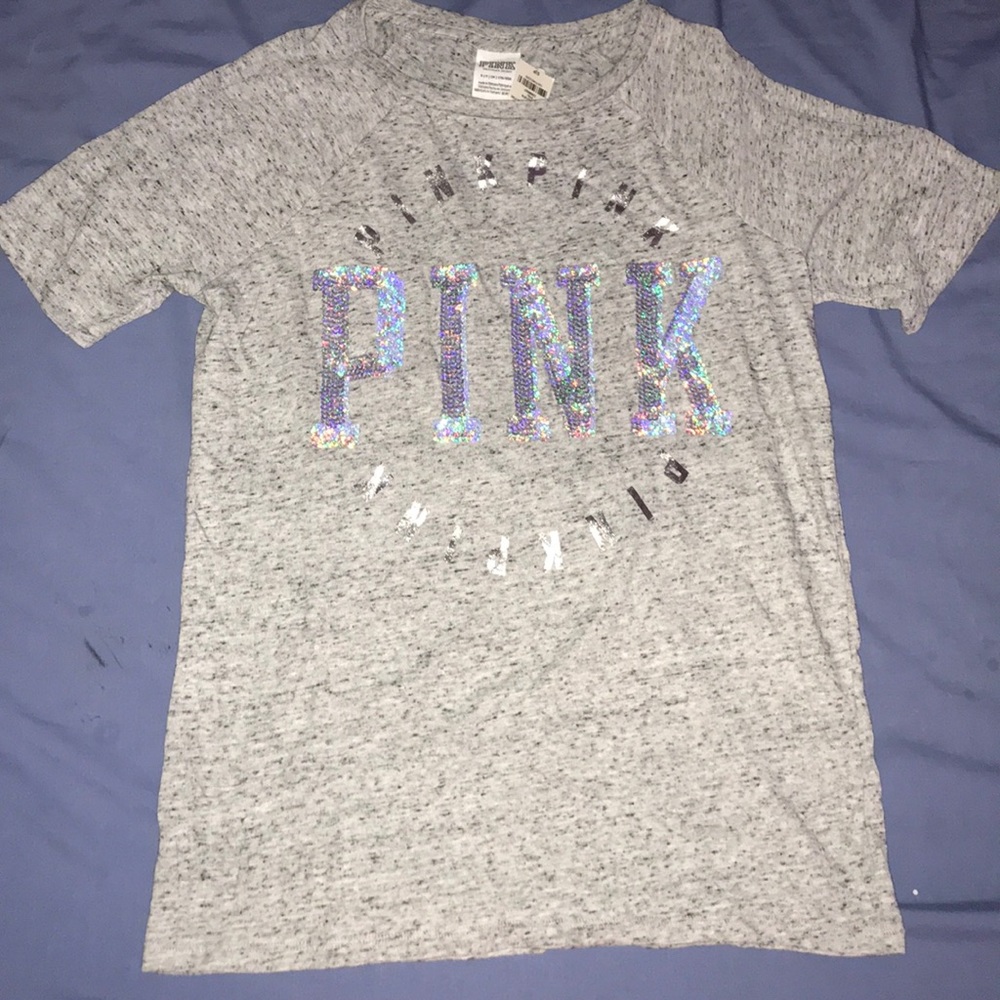 Grey PINK T-shirt